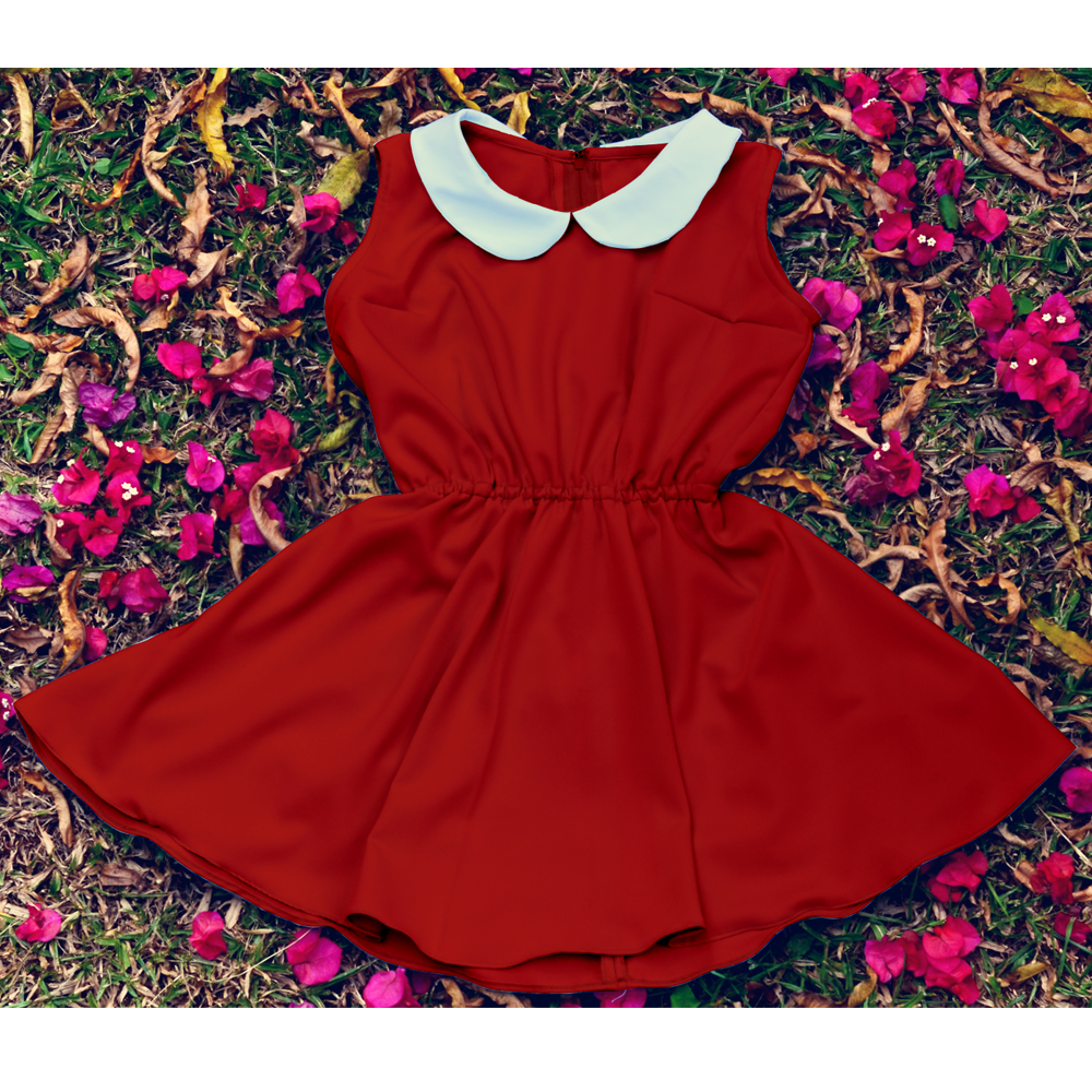 vestido vintage vermelho